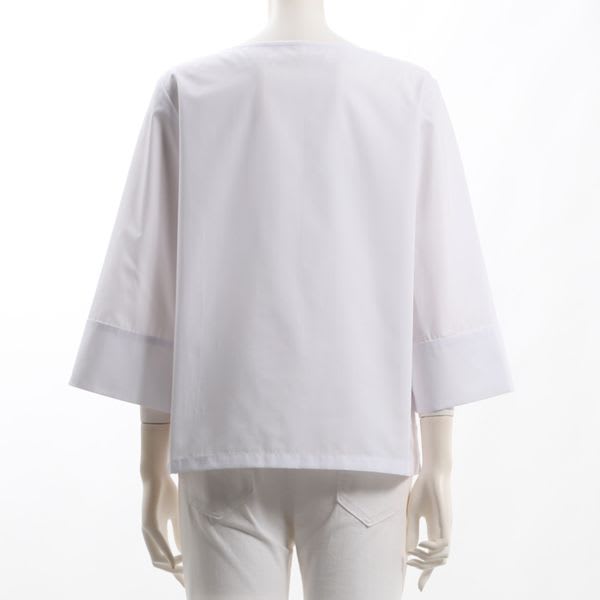 ボートネック広がりお袖ブラウス