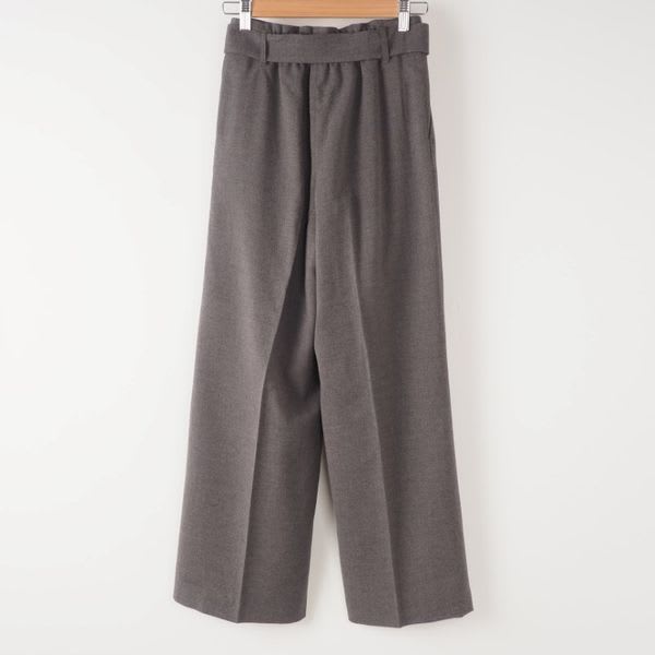 ベルト付きタックワイドパンツ