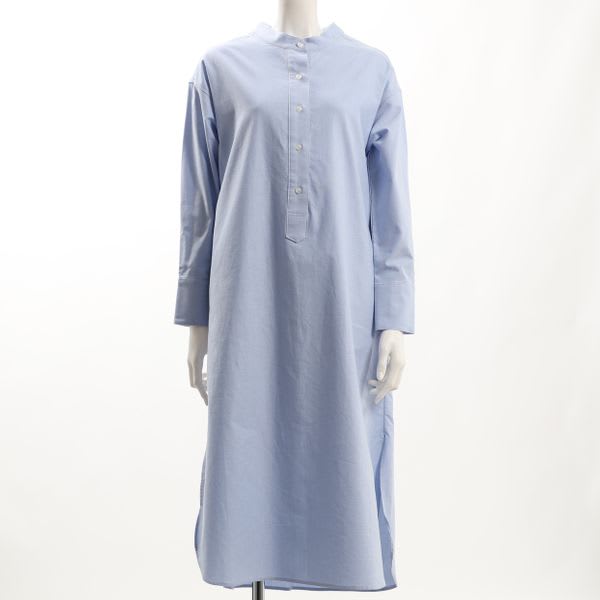 バンドカラーシャツワンピース