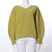 Ｖネックバルーンスリーブニット