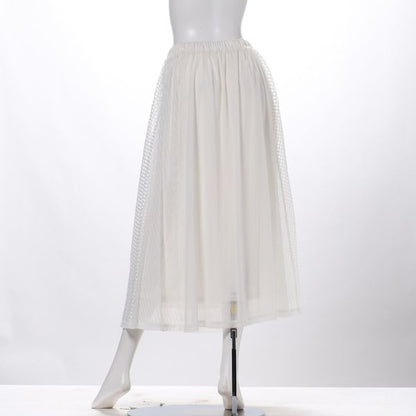 織り柄切り替えフレアスカート