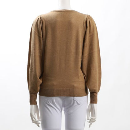 ギャザー袖ニット