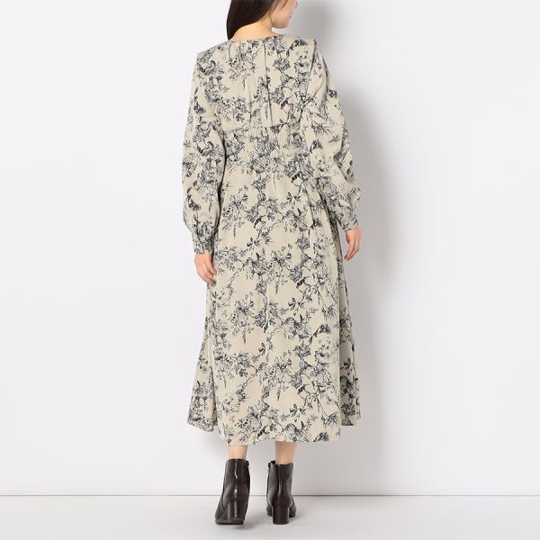 花柄カシュクールデザインワンピース