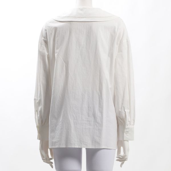 大きめ襟ブラウス