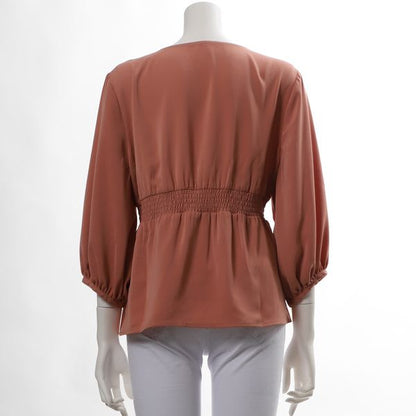 胸下切替デザインボリュームスリーブブラウス