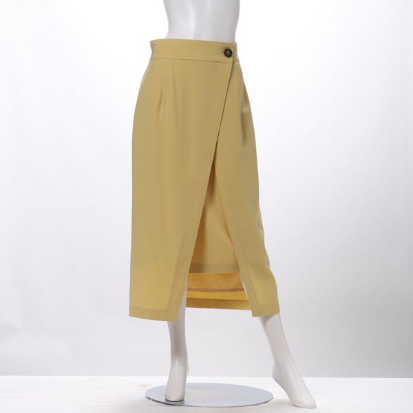 レイヤード風ラップスカート