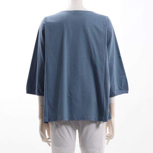 インショルダー切り替えラウンドネックカットソー