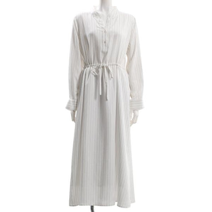 ドロストデザインストライプ柄ワンピース