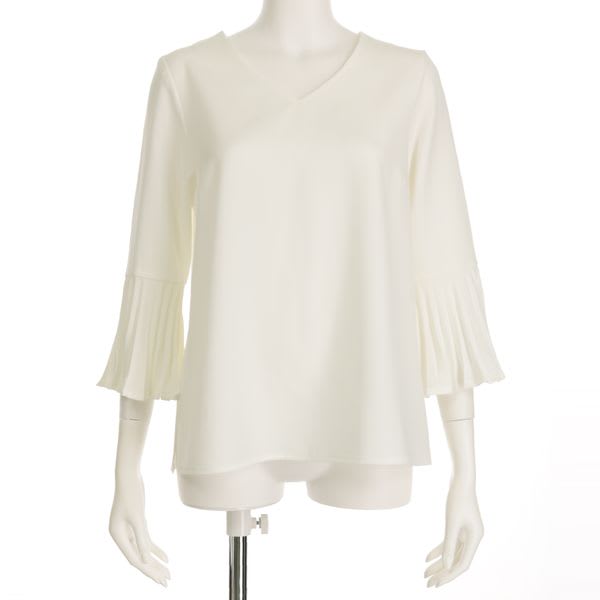 袖プリーツブラウス