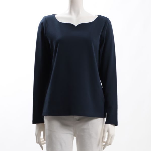 ハートカットネックカットソー