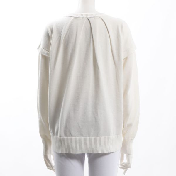 バックタックVネックニット