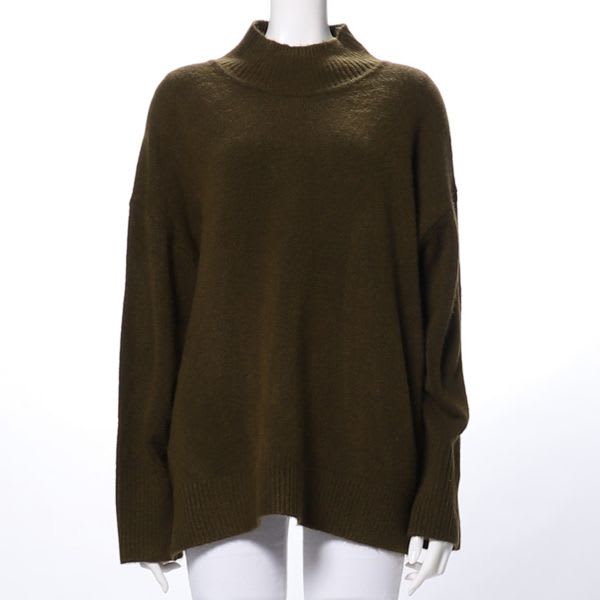 ヤクタッチハイネックニットプルオーバー