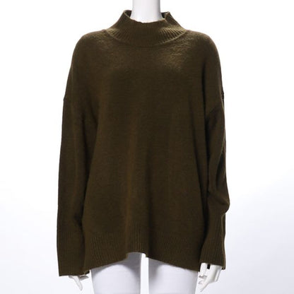 ヤクタッチハイネックニットプルオーバー