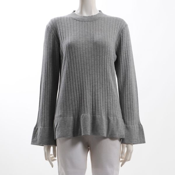 裾デザインペプラムニット