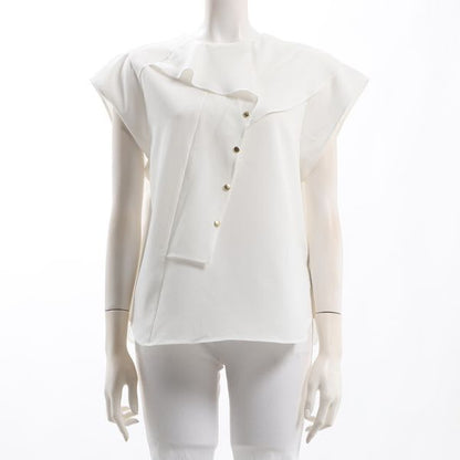 フリルデザインアシンメトリーブラウス