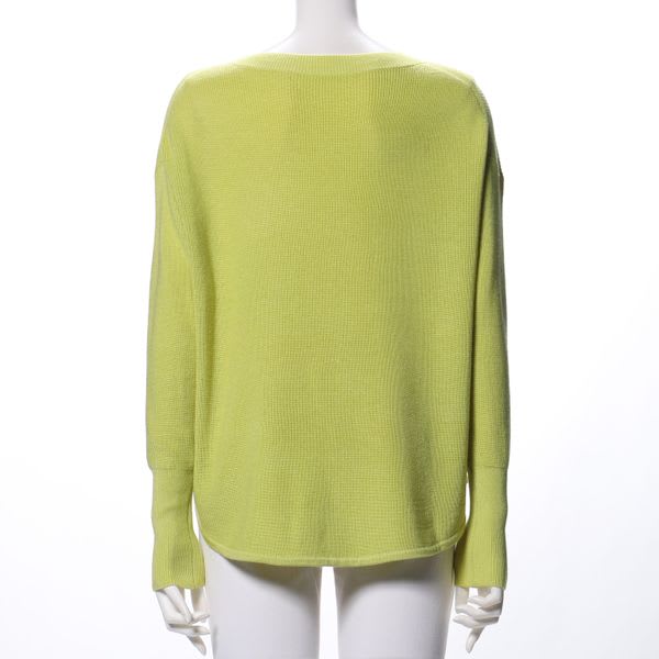 オーバーサイズドロップショルダーボートネックニット