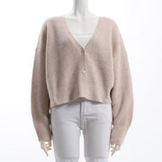 スパンコール付きニットカーディガン