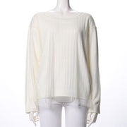 チュールレイヤードニット