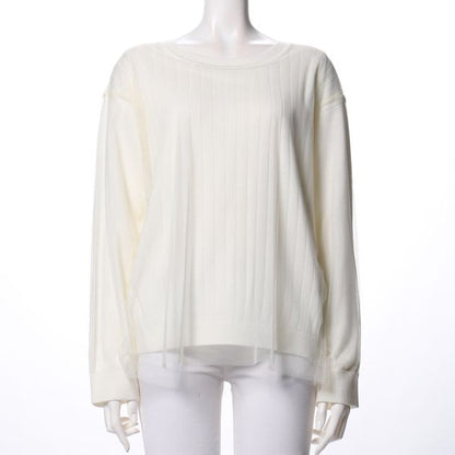 チュールレイヤードニット