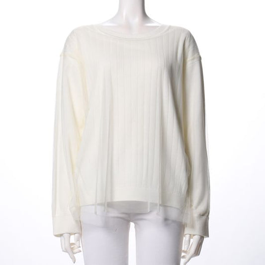 チュールレイヤードニット