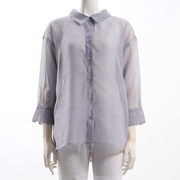 涙開きシアーシャツ