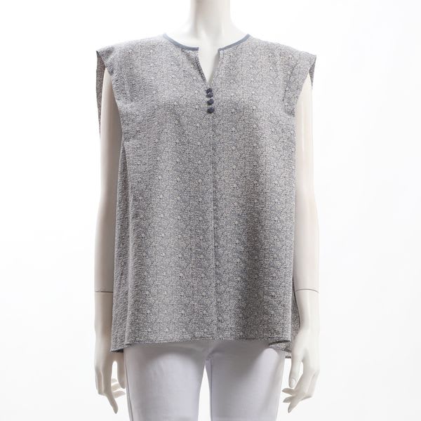 更紗フラワープリント総柄ブラウス