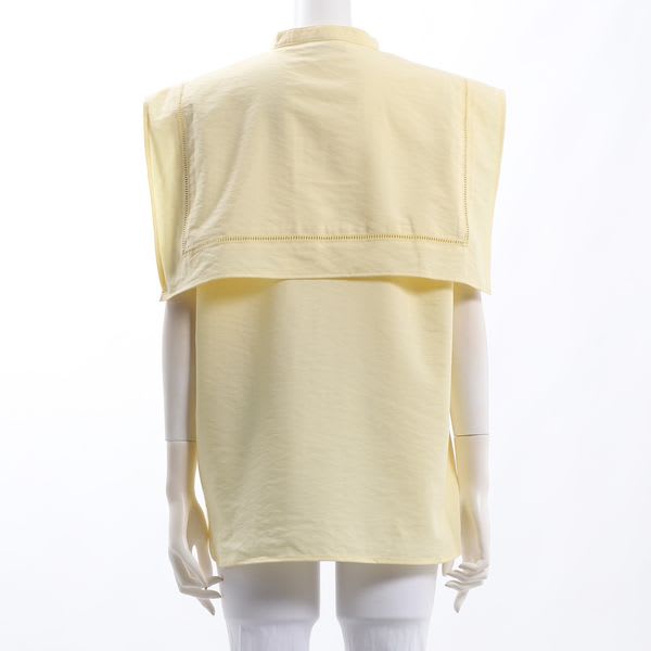 バンドカラービッグカラーブラウス