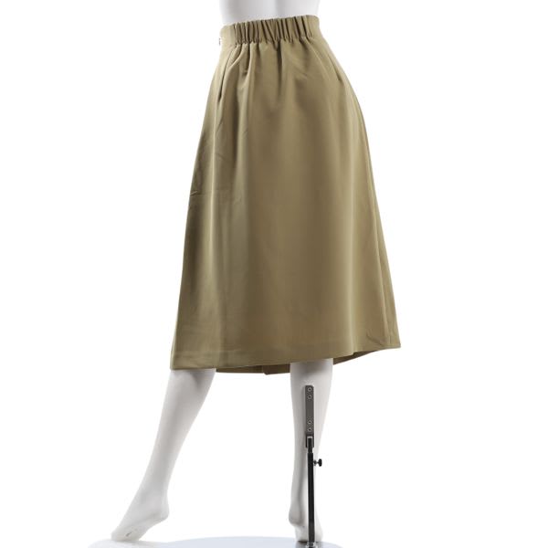 サイドファスナーウエストゴムタックスカート