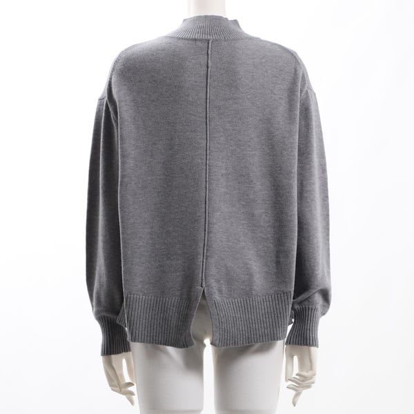 センターラインバックスリットドロップショルダーニット