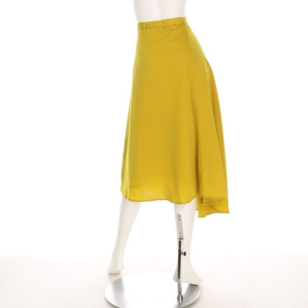 サテンジョーゼットアシンメトリーフレアスカート