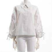 ギャザー袖デザインシャツ