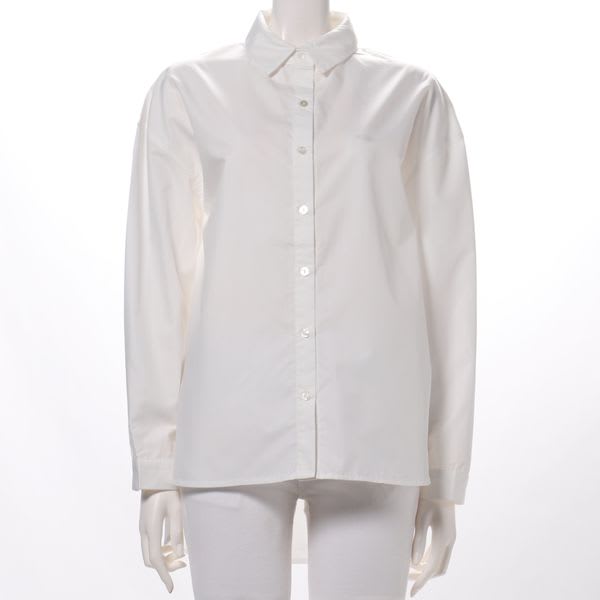 シンプルデザイン前開きシャツブラウス