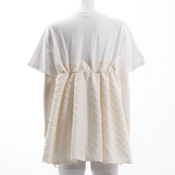 ジャガード生地レイヤードカットソー