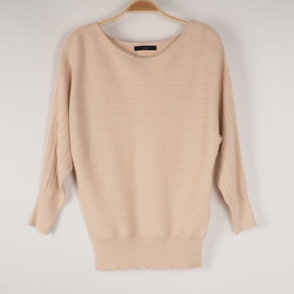 ドルマンスリーブボートネックニット