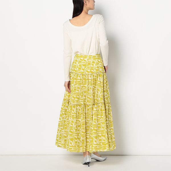 バック空きデザインリブカットソー