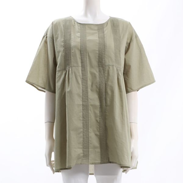 ピンタックデザインオーバーサイズブラウス