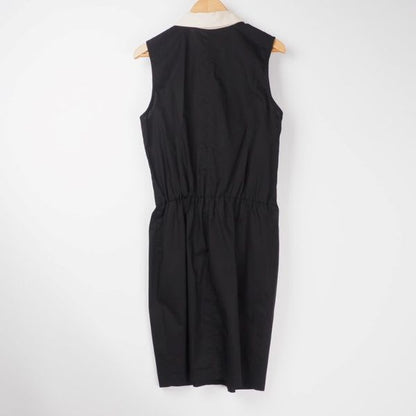 エリ配色タックワンピース