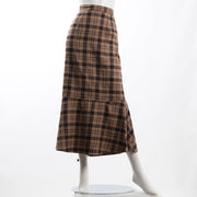 先染めチェックマーメードスカート