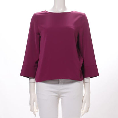 バックシルバーボタンブラウス