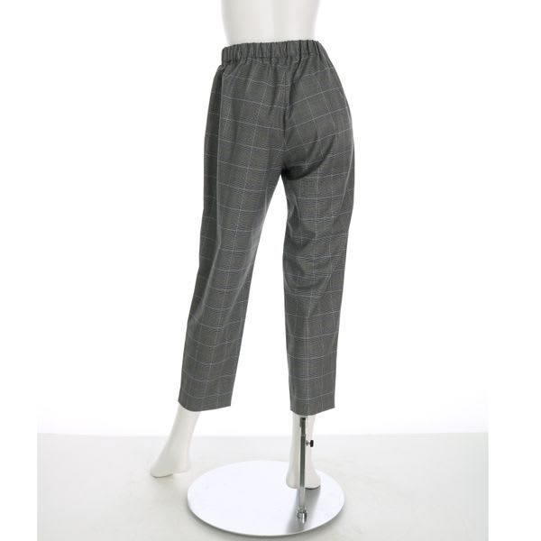 チェック柄ドロストパンツ