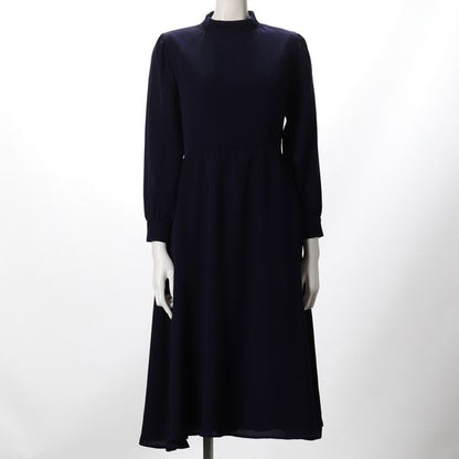 イレギュラーヘムスタンドカラーワンピース