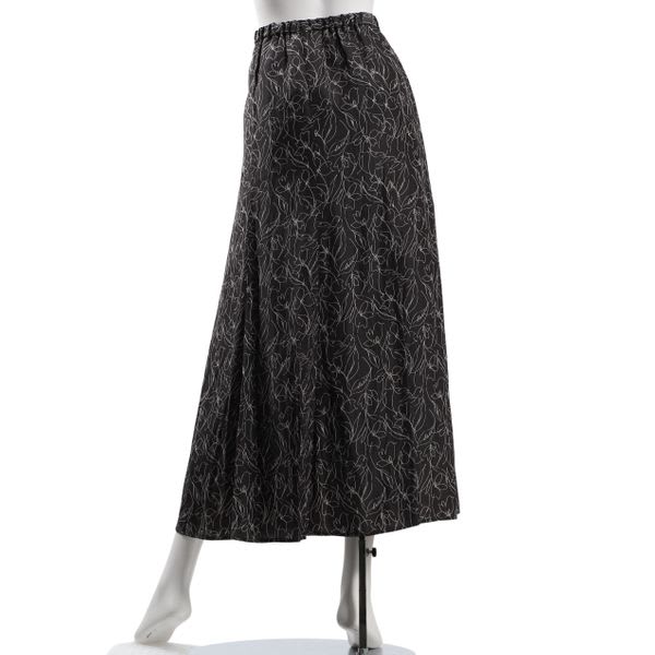 ラインプリントナローフレアスカート