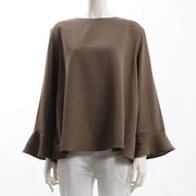 バックデザインフレアスリーブブラウス