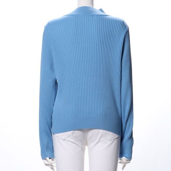 カラーハイネックリブニット