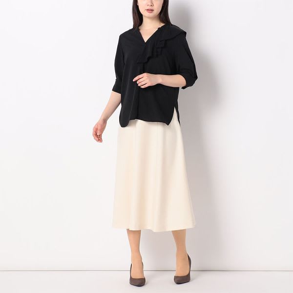 アシンメトリーフリルトップス