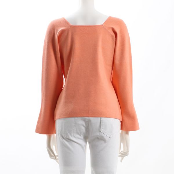 フロントボタンバナナスリーブニット