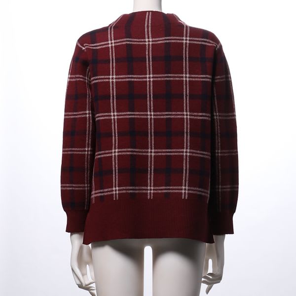 チェック柄ニット