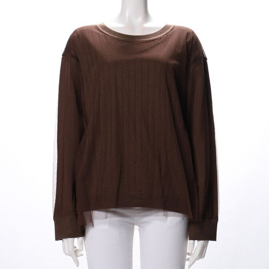 チュールレイヤードニット