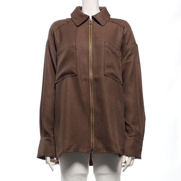 ダブルジップチェック柄シャツジャケット