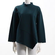 デザイン裾カットソー